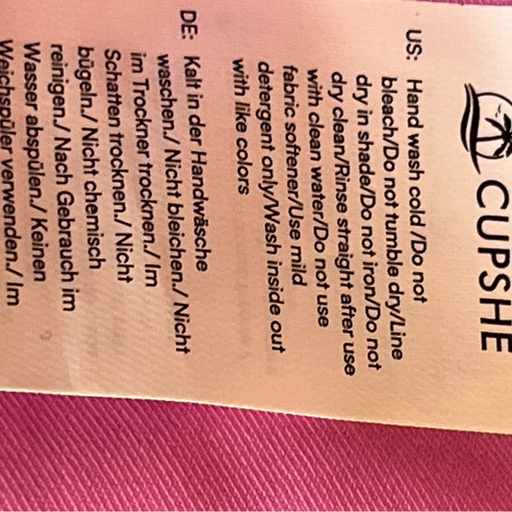 NEW Cupshe Pink One-Piece Swimsuit with Front Detail Size L - Picture 10 of 11